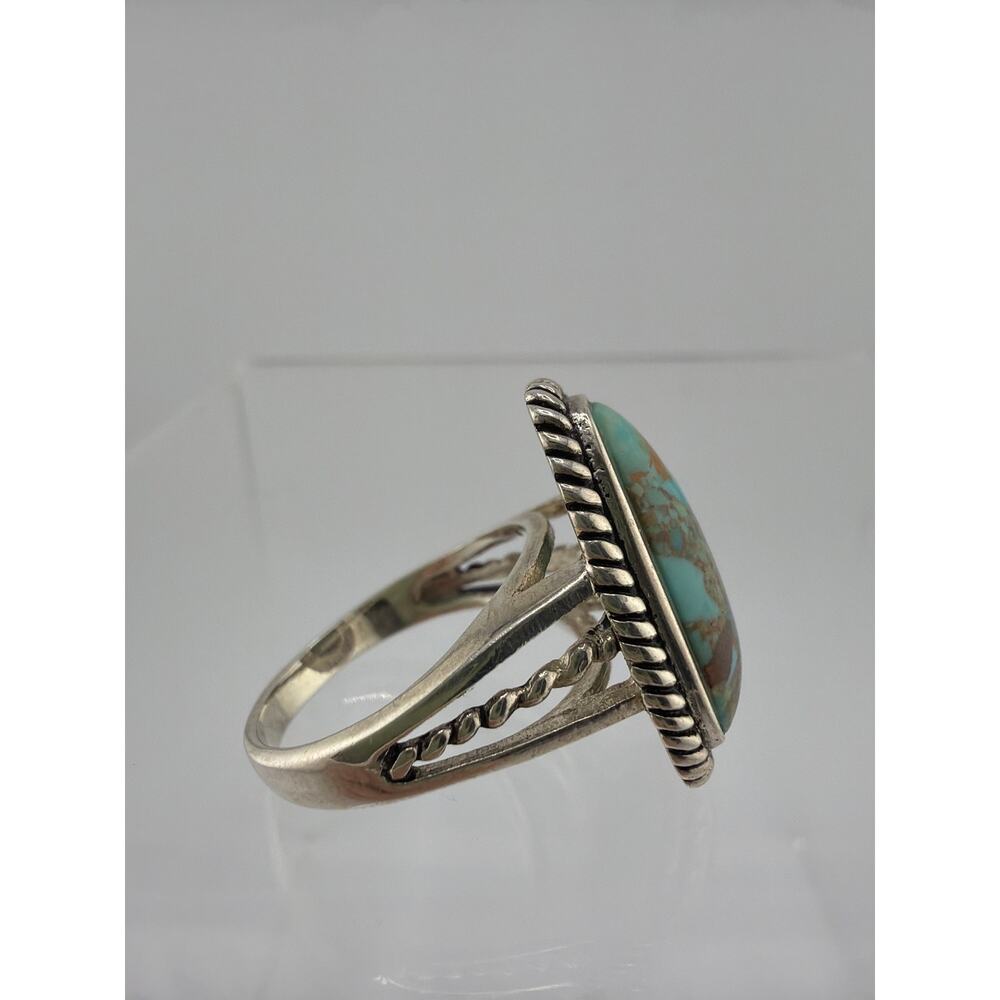 Barse Turquoise Sterling Silver Ring Large Gemstone Southwest Style SZ 9 - Picture 5 of 9